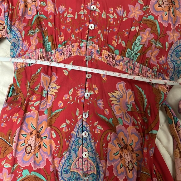 Spell Lotus Floral Bohemian Maxi Dress - Red and Blue - Picture 4 of 7